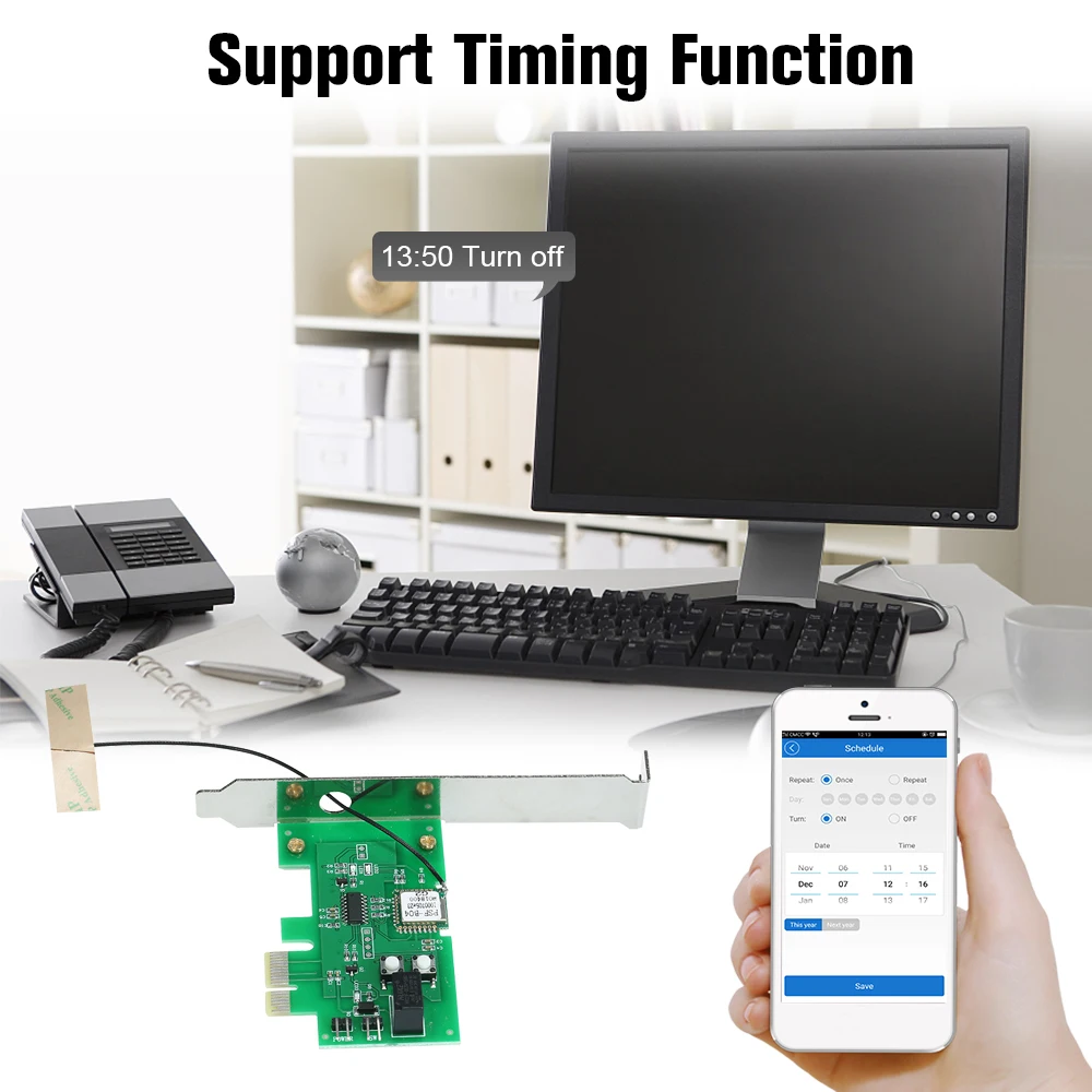 Компьютерный пульт дистанционного управления eWeLink Mini PCI e карта переключения Wi Fi