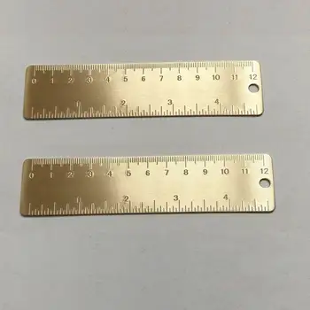 

200 PCS Outdoor Painting Cartography Ruler School Office Supplies Ruler Tools Vintage Brass Brass Bookmarks Mini Copper Ruler