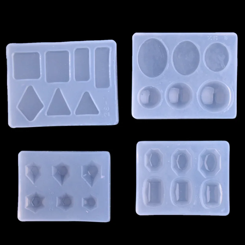 

Gemstone moulding methyl silica gel mould round square crystal dropping mold