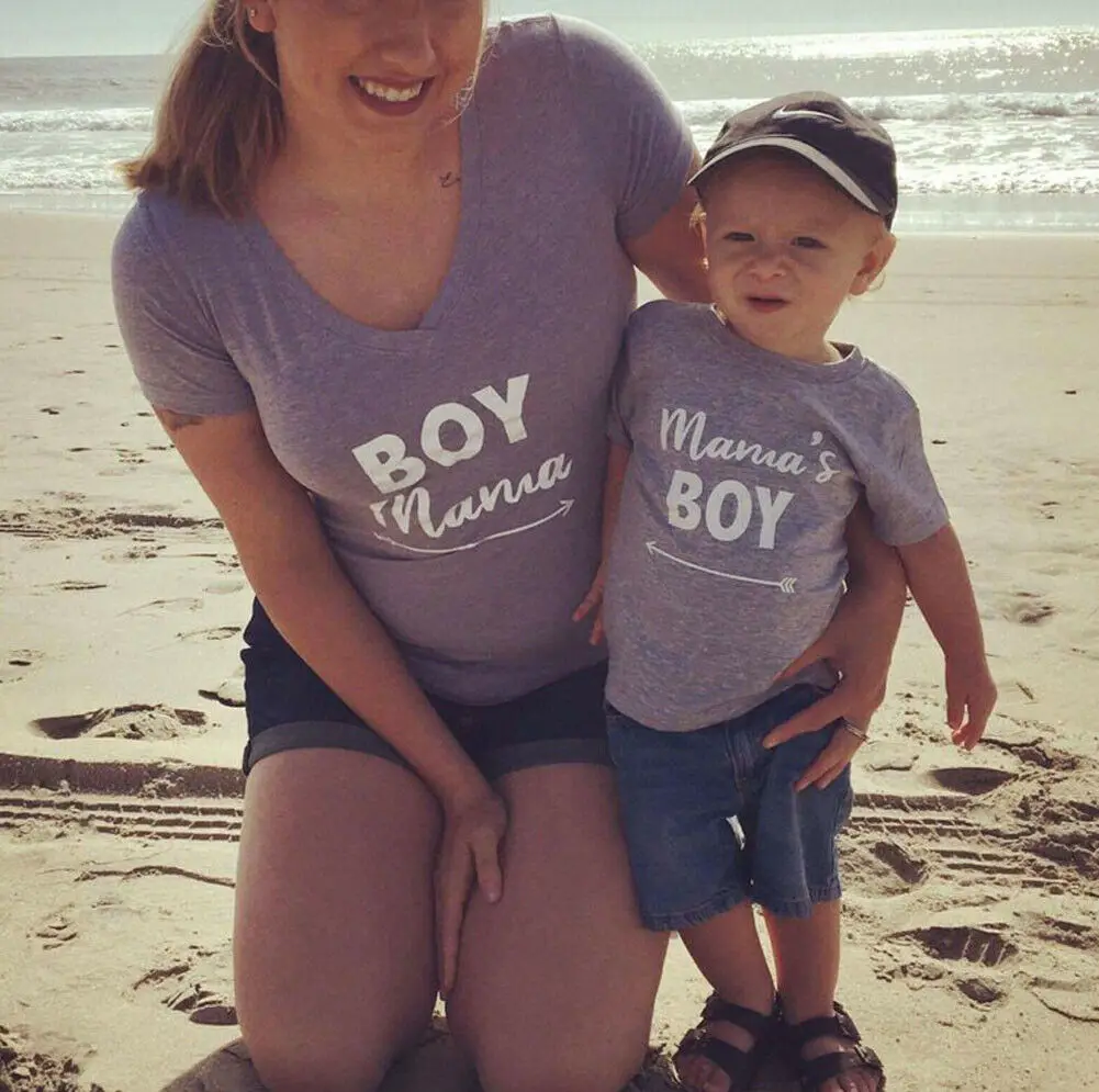 

Family Look Family Matching Clothes family t shirt Women Mother and Son Kids Boy Short Sleeve T-shirt Casual Tops Outfits