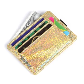 

Women Female Small Cute Laser Magic Wallets And Purses Super Thin PU Leather Credit Bank ID Card Case Driver License Card Holder