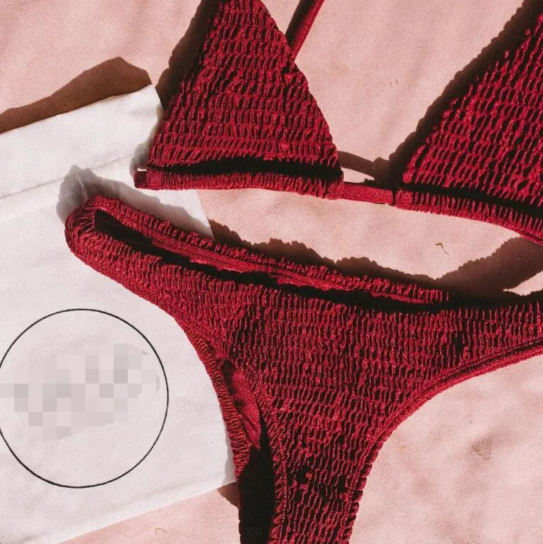 

Women Fashion Padded Bra Bikini Set Swimsuit Ladies Solid Bandage Push-up Triangle Swimwear Bathing Suits Biquini Swimwear