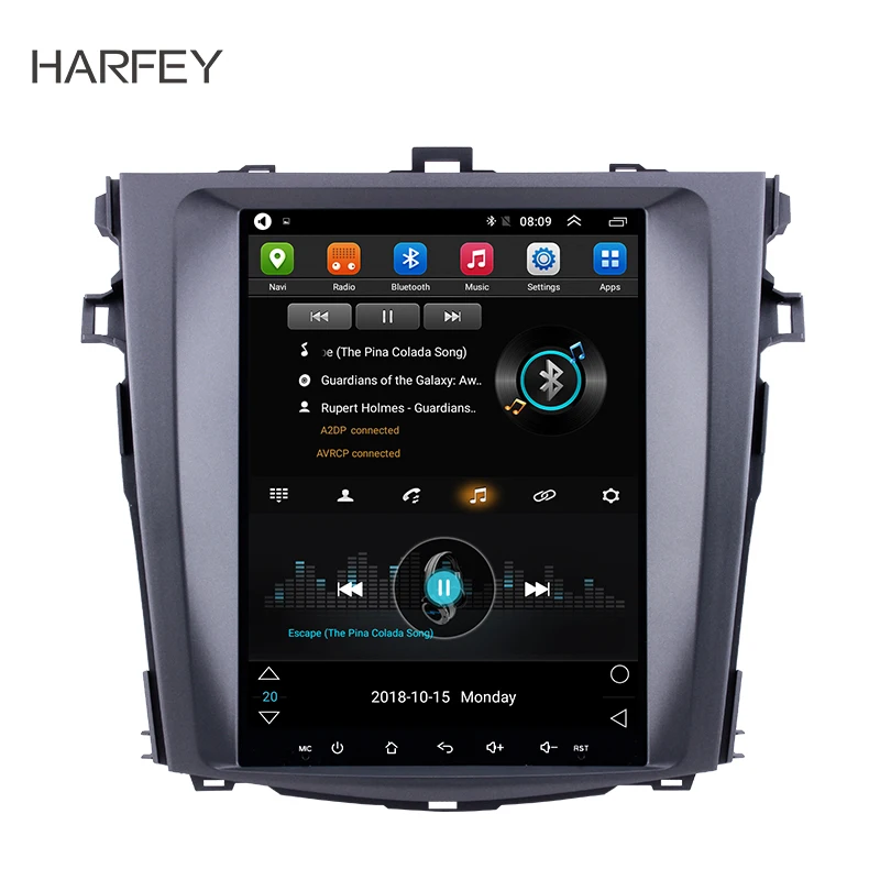 Harfey 9 7 &quot4G LTE автомобильный мультимедийный плеер Android 6 0 для 2006 2012 Toyota Corolla