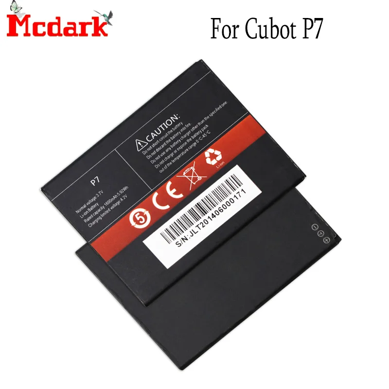 Mcdark для Cubot P7 Батарея Замена высокого качества большой Ёмкость 1600 мА/ч резервное