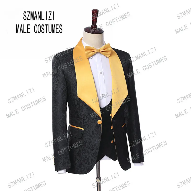 Groomsmen Formal Groom Party Suit Terno Slim Fit Mens Tuxedo Blazer Wedding Suits For Men Bridegroom 3 Pieces