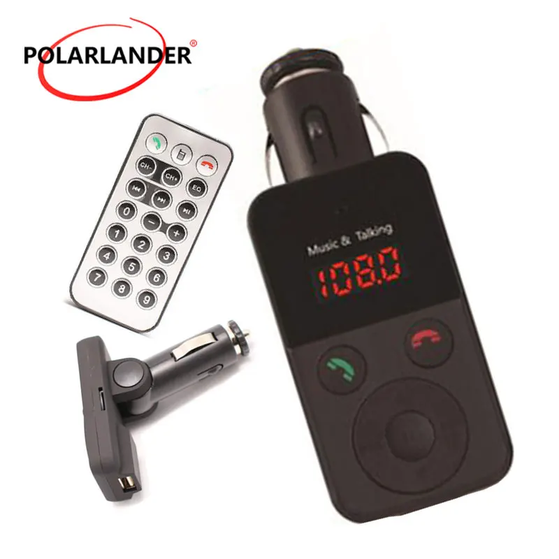 Bluetooth автомобильный набор, свободные руки, MP3 playeraudio Беспроводной FM USB передатчик Поддержка SD Tf карты ЖК-дисплей Дисплей автомобиля Зарядное устройство