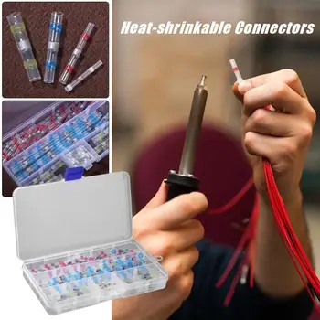 

100pcs Waterproof Sealing 2:1 Electrical Heat Shrink Tube Cable Connectors An easy one step connection of wires Provides seal