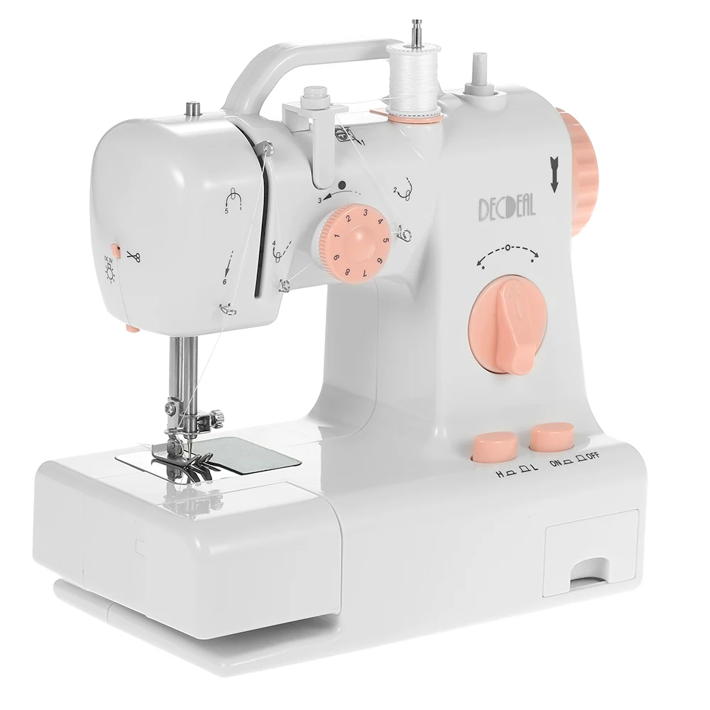 

Electric Mini Sewing Machine For Home Hand Machine Dual Speed Adjustment with Light Foot AC100-240V Automatic Sewing Machine