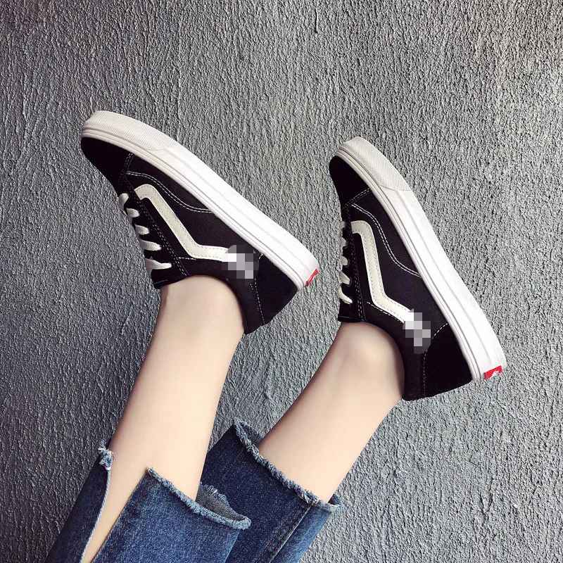 

Spring Canvas Shoe Schoolgirl Original The Night Wind Ulzzang Joker Time Plate-MAM