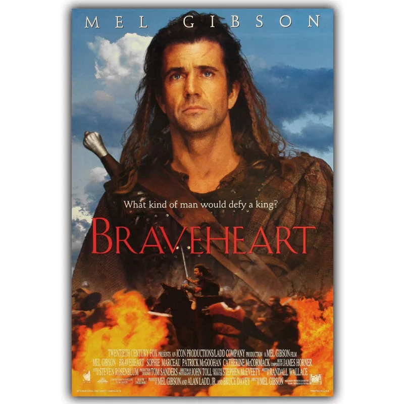 Художественный Шелковый плакат Brave Heart с принтом вдохновляющие изображения