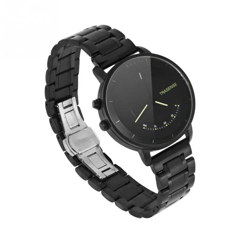 

VBESTLIFE Bluetooth Quartz Watch Bracelet Steel Band Quartz Watch For Android 4.3iPhone iOS 8.0 Black