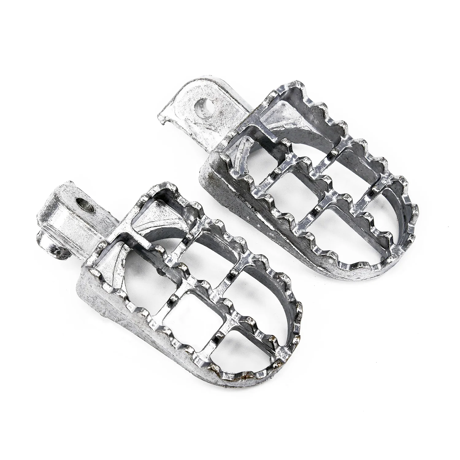 Aluminum Sliver Motorcycle Motocross Wide Fat Foot Pegs Footrest Pedal | Автомобили и мотоциклы
