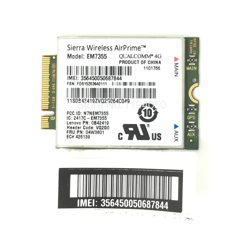 EM7355 4 аппарат не привязан к оператору сотовой связи WWAN карты 04W3801 GOBI5000 для lenovo X240 W540 T440P T431S 4G модуль