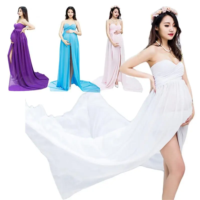 

2019 Photography Theme Clothing For Baby Showers Pregnant Photo Clothes & Photographic Studio Maternity Dresses Gown