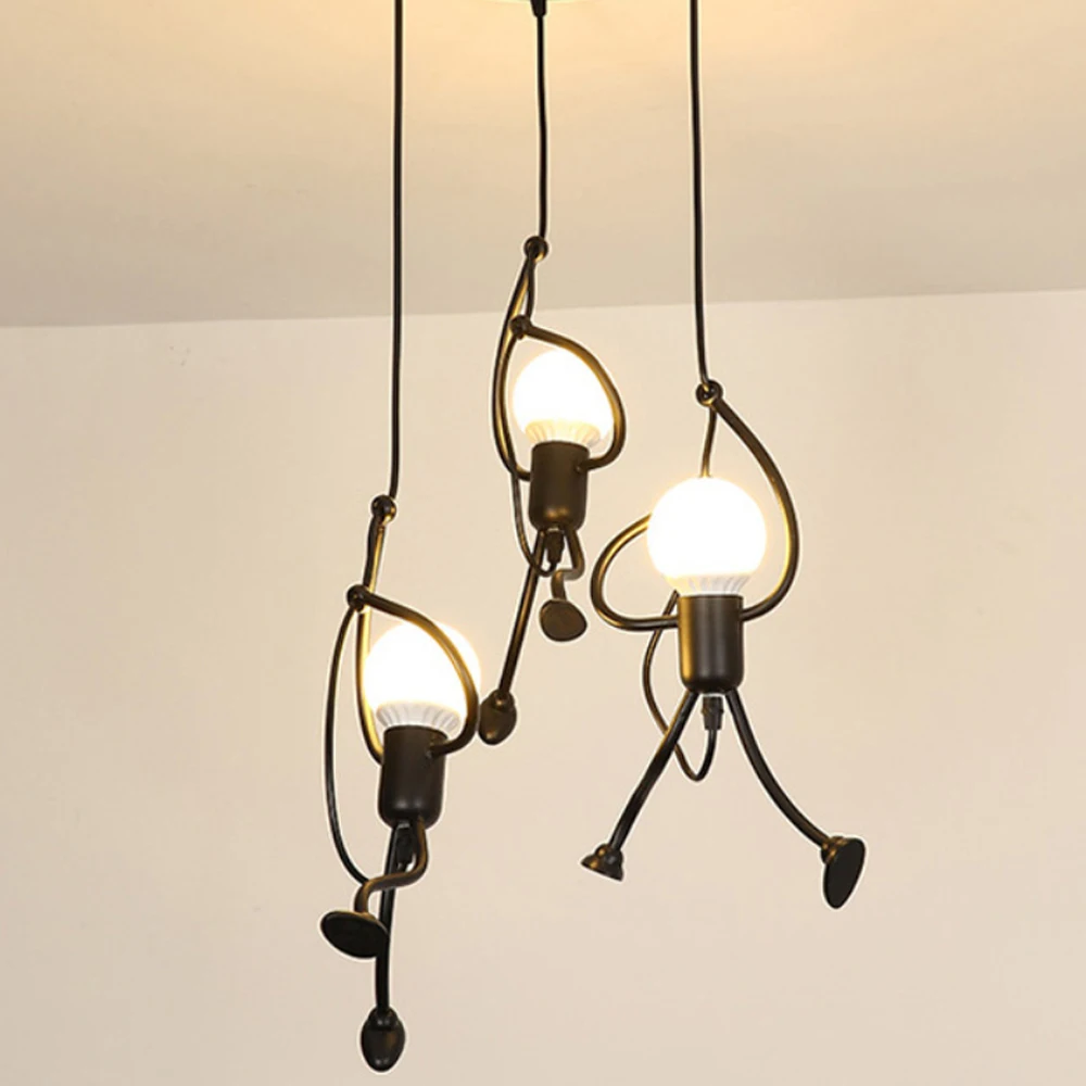 Billige Moderne anhänger lampe wenig mann klettern Elegante Aufhänger für home innen Beleuchtung Kunst dekoration Anhänger Licht