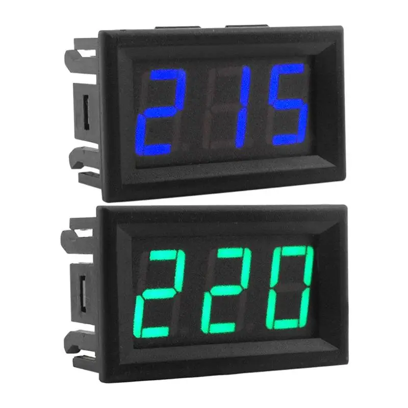 

AC 70-500V 0.56 Inch LED Digital Voltmeter Voltage Meter Volt Instrument Tool Tester 2 Wires Green Blue Display