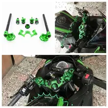 LumiParty регулируемая ручка клип на бар заканчивается вилка регуляторы гайка гвардии Pad Набор для Kawasaki Ручка Руля комплект