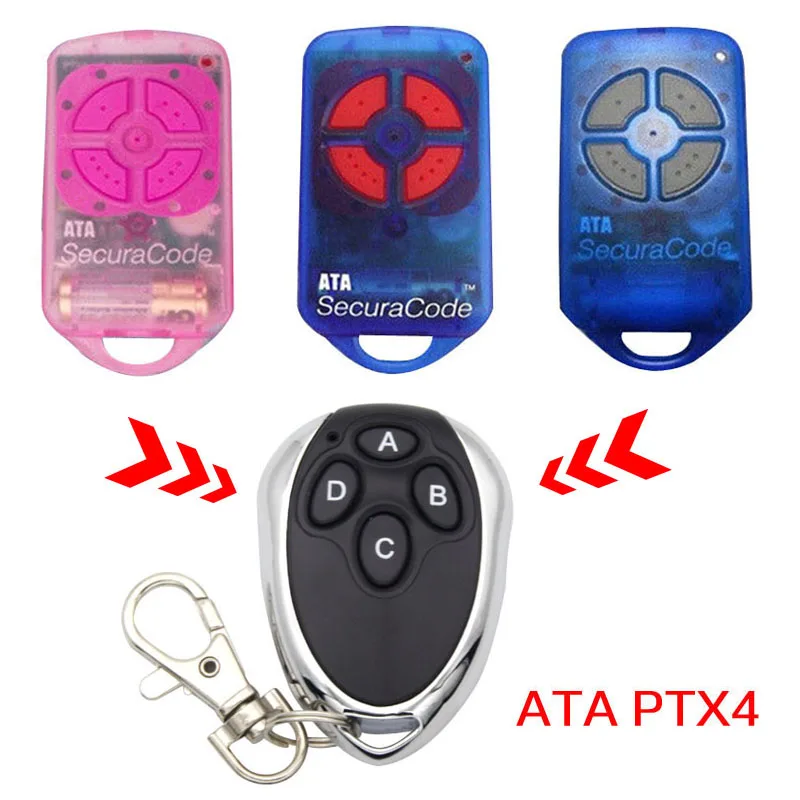 

ATA PTX4 433,92 MHz remote control ATA PTX-4 433MHz garage door remote control