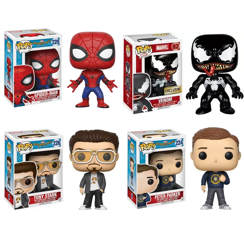 Экшн фигурка паука Funko POP #222 #259 #220 Человек паук #82 Веном поп анимация коллекционные