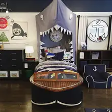 Детская палатка большая акула динозавр мультфильм москитная сетка кровать навес кровать москитная сетка занавеска для украшения детской комнаты