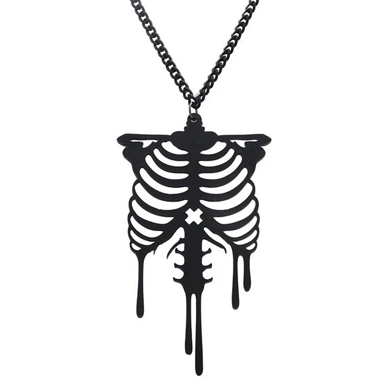 

Fashion Punk Rock Horror Body Skeleton Pendant Skeleton Pendant Necklace