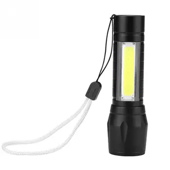 

Zoomable LED Flashlight T6+COB 3 Modes USB Rechargeable LED Flashlight Troch Outdoor Camping Hiking Fishing Flash Lamp Lantern
