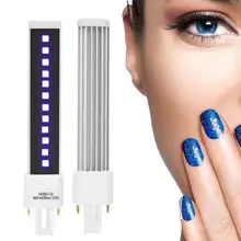 Двойной источник света ногтей сушка для геля Свет трубки замена лампы маникюрные инструменты