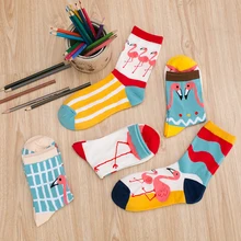 1 пара, новинка, Harajuku, цветные, высокое качество, для девочек, свободный размер, эластичные, милые, хлопковые, женские носки, регулируемые, подарки