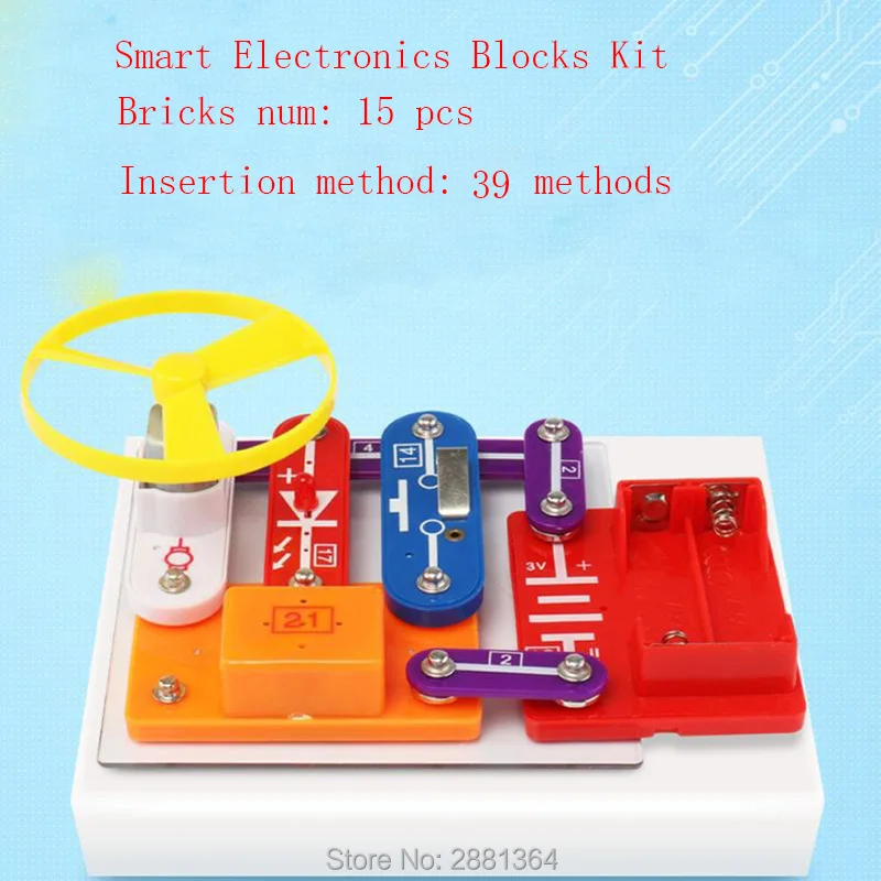 

Smart Educational Electronics Discovery Kit Great Diy Building Blocks Funny Electric Circuits Kits Science Toys For Children W39