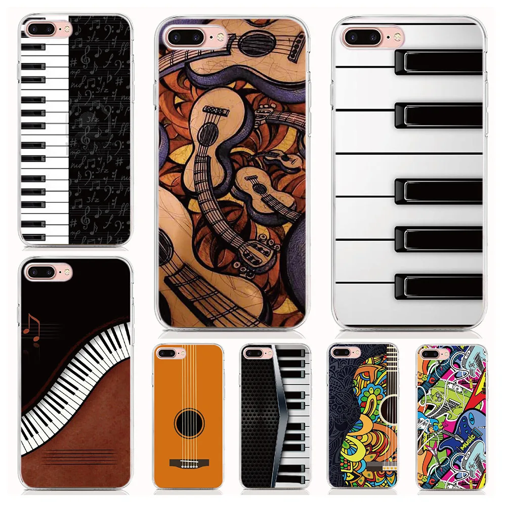 

For Google Pixel 4 4XL 3A XL 2 3 2XL 3XL Soft Tpu Silicone Case Print Guitar piano Cover Coque Shell Phone Cases
