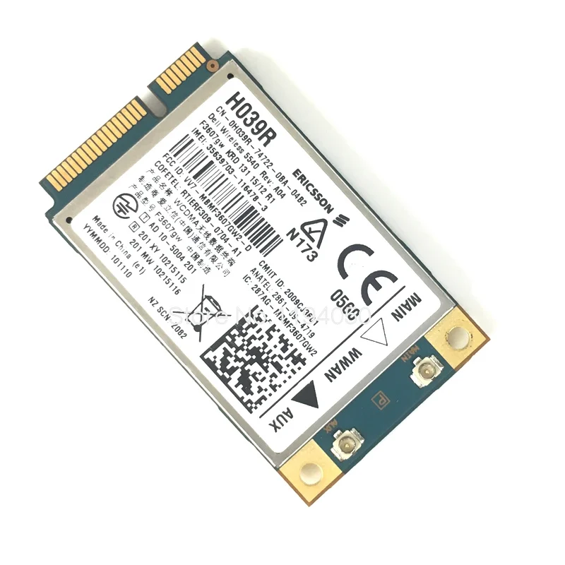 Ericsson DW5540 F3607GW 3G GSM HSDPA WCDMA Беспроводная WWAN WLAN карта GPS H039R 5PJ87 C680R NET|3g card|card gpsericsson f3607gw |
