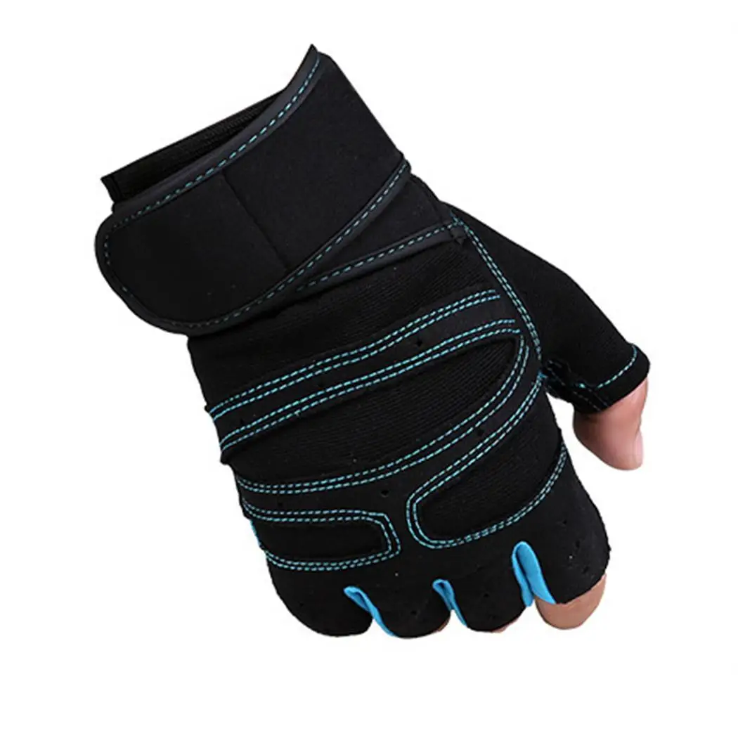 1Pair Half Finger Gym Gloves Heavyweight Sports Exercise Weight Lifting Gloves Body Building Training M-XL Sport Fitness Gloves