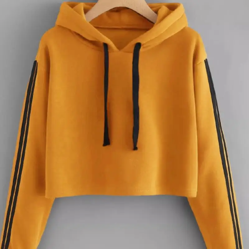 

2018 Autumn And Winter New Hoodie Women Striped Long-sleeved Hoodie Sweatshirt Pullover Harajuku Hooded Sweatshirt Women