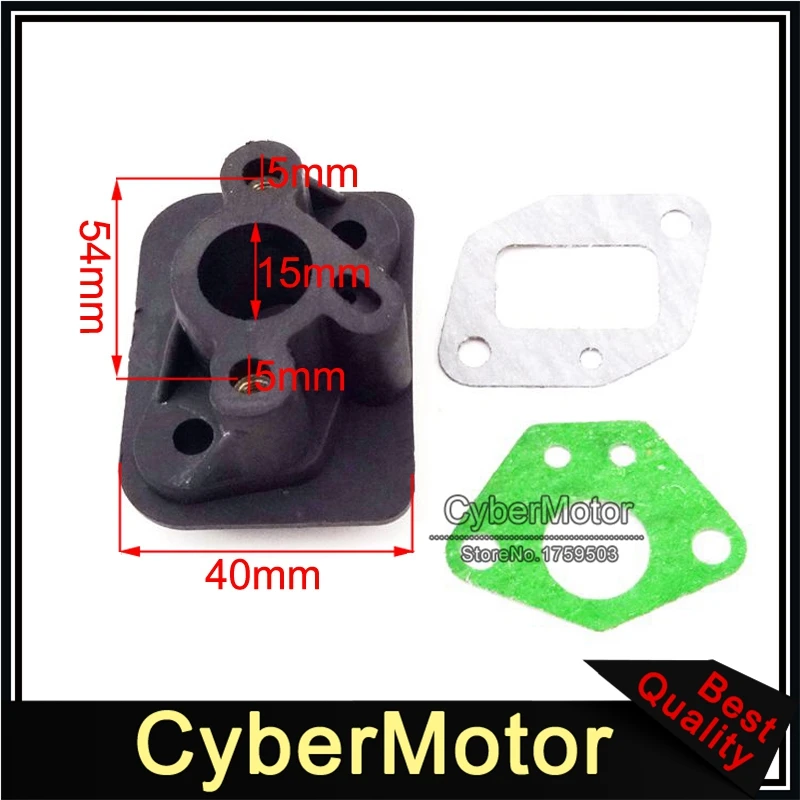 Пластиковая прокладка впускного коллектора для 2 такта 33cc 43cc 49cc скутер goped кошачий глаз карманный велосипед дети мото