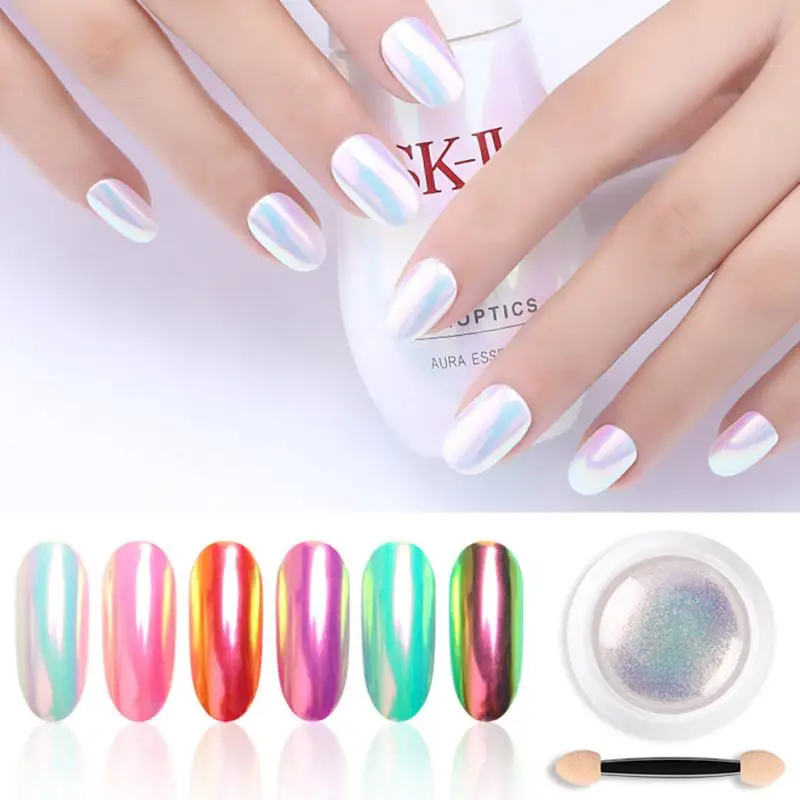 

Magic Mirror Neon Effect Powder Shiny Pearl Nail Glitter Nail Art Decorations