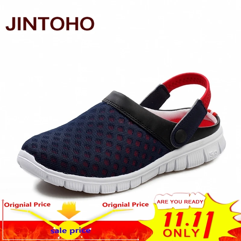 

JINTOHO Unisex Casual Sandals Shoes Fashion Breathable Mesh Shoes Summer Men Sandals Cheap Men Slippers Sandals Walking Shoes
