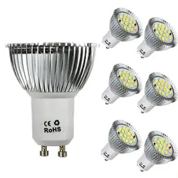 Светодиодный лампочки GU10 7 W 16 Светодиодный 5630 SMD энергосберегающий светильник лампа дома лампочка чистого белого цвета люстра светильник