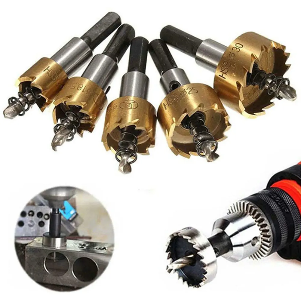 

5pcs HSS Hole Saw Tooth Kit Tools Metal Milling Cutters Drill Bit Set 16/18.5/20/25/30mm