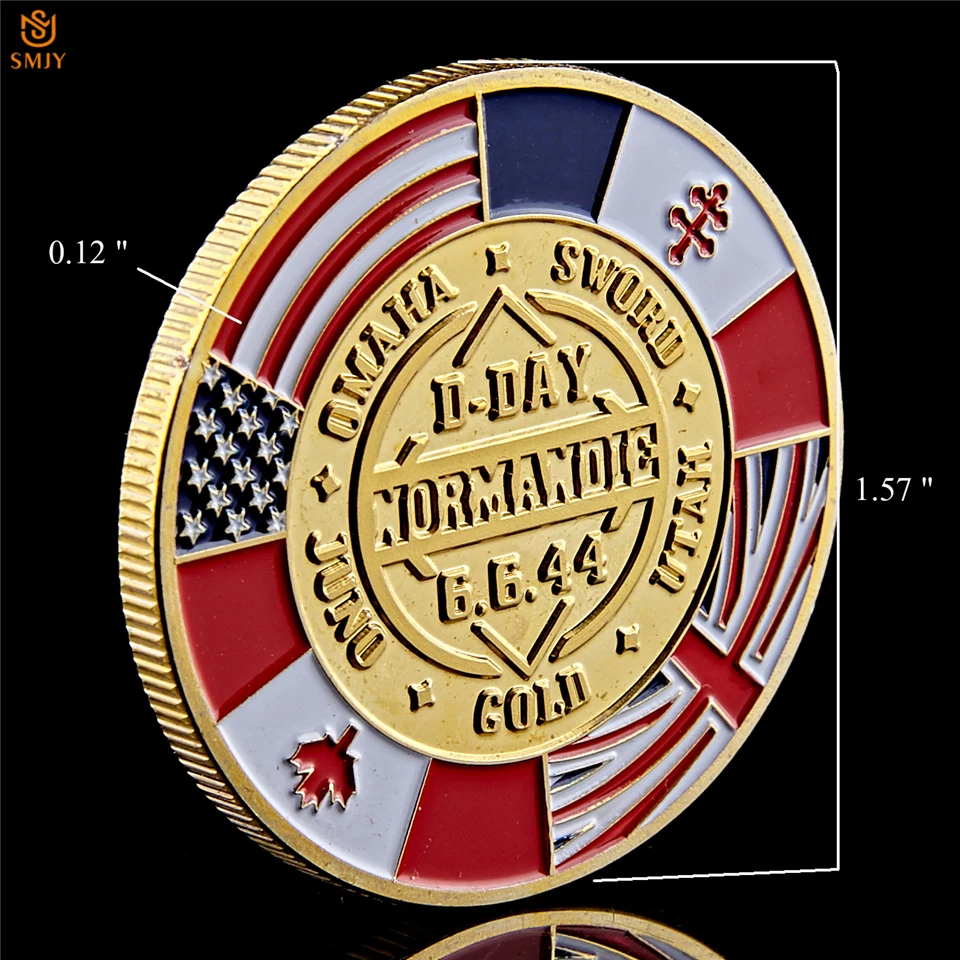 Вторая мировая война 1944.6.6 D-Day Нормандии войны 70th Юбилей арроманш на военную тематику коллекционные монеты