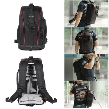 

Andoer Camera Video Photo Lens Black Photography Water-Resistant Backpack Bag Case For Nikon For Canon DSLR Camera Accessories
