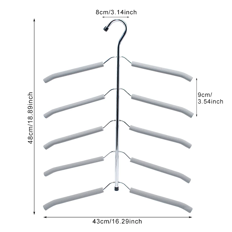 5 слоев вешалки для одежды органайзер многофункциональный домашний гардероб рубашка костюм пальто хранения организации стойки держатели аксессуары