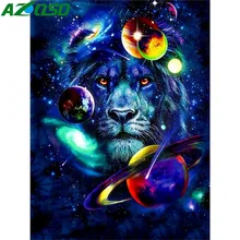 Azqsd DIY 5D Бриллиантовая мозаичная фигурка животного Лев крестиком изделия с вышивкой для домашнего декора Стразы Алмазная вышивка с котом планета волк подарок