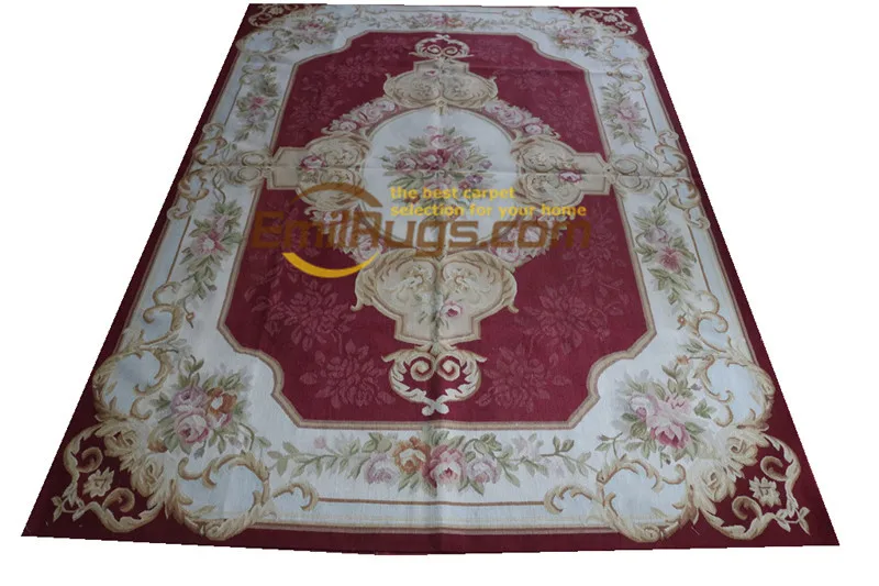 

Pure hand woven wool carpet french aubusson rugs in 168CMX244CM 5.5'X 8' 14 5.5x8 (1)gc168aubyg28