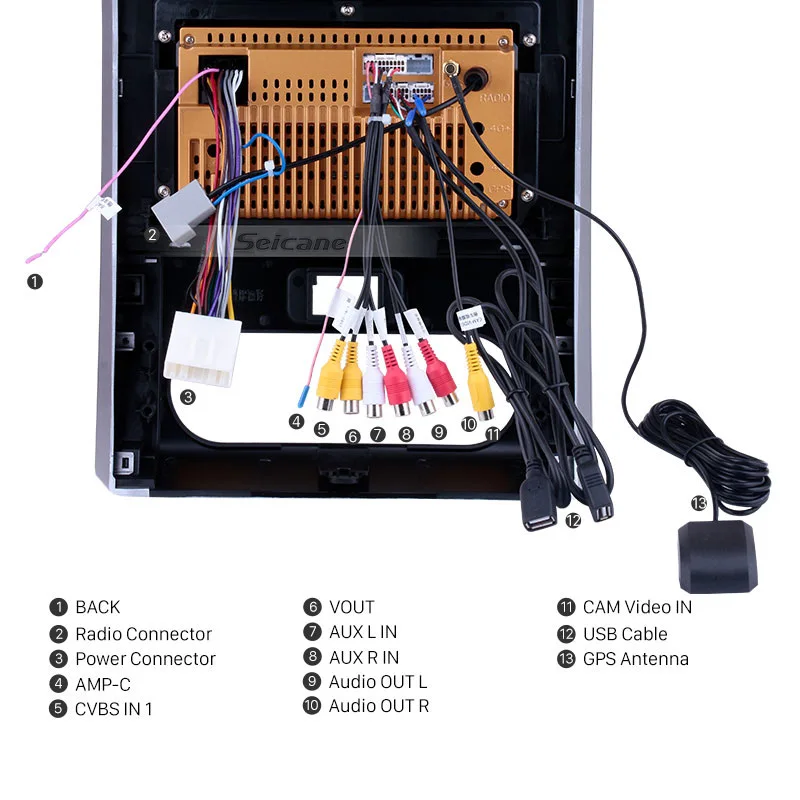 Best Seicane 10.1 inch Android 7.1/8.1 Car Radio for 2008-2012 NISSAN X-TRAIL Dongfeng MX6 GPS Navigation Auto Stereo USB Rear camera 4