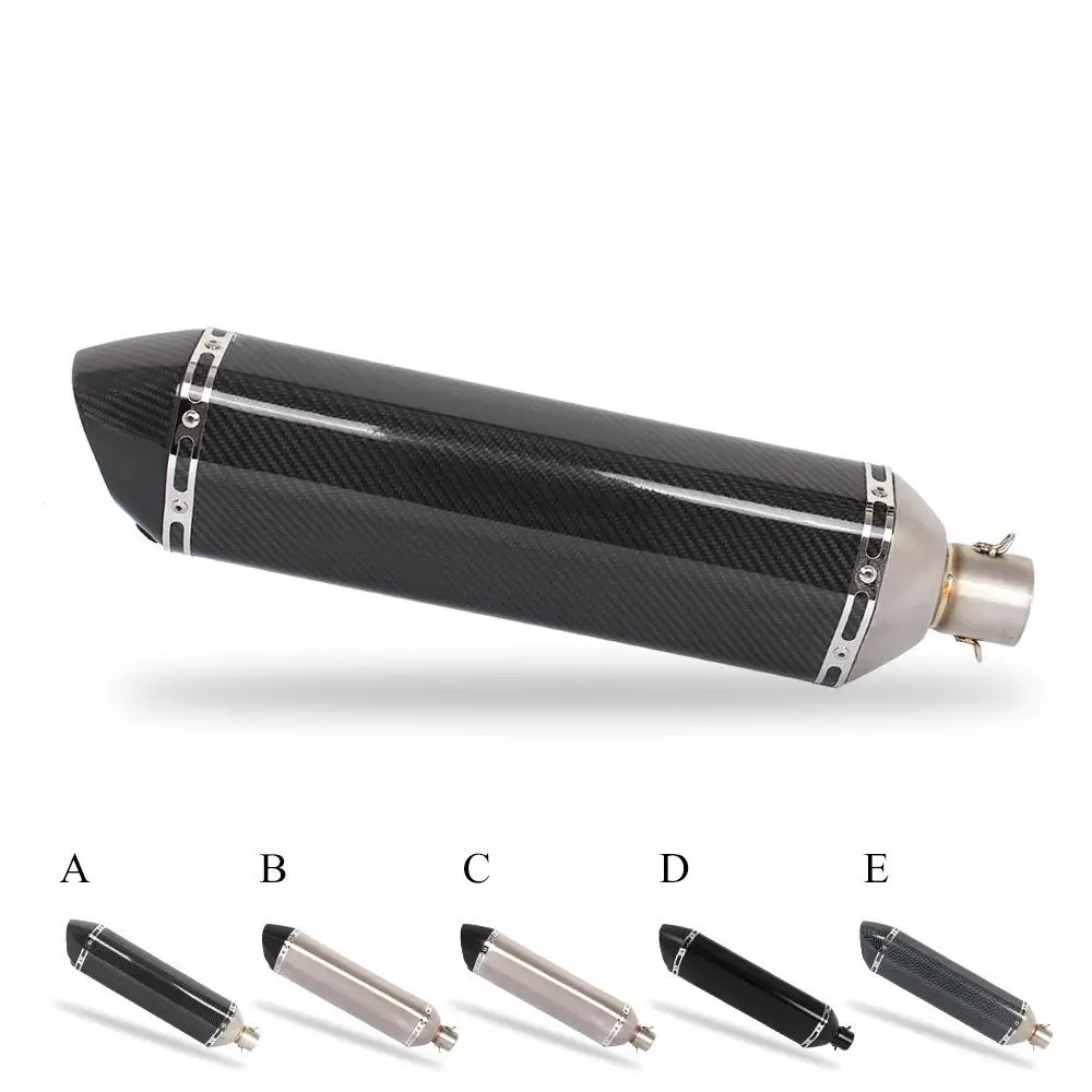 

Adeeing 47mm 51mm Motorcycle Exhaust Muffler Slip On Pipe Carbon Fiber Silencer Escape For All Dirt Bike ATV Scooter