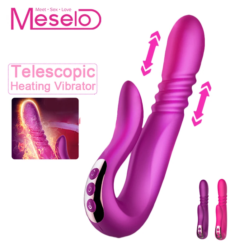 Meselo изогнутый Thrusting с подогревом вибратор 10 скоростей силиконовый