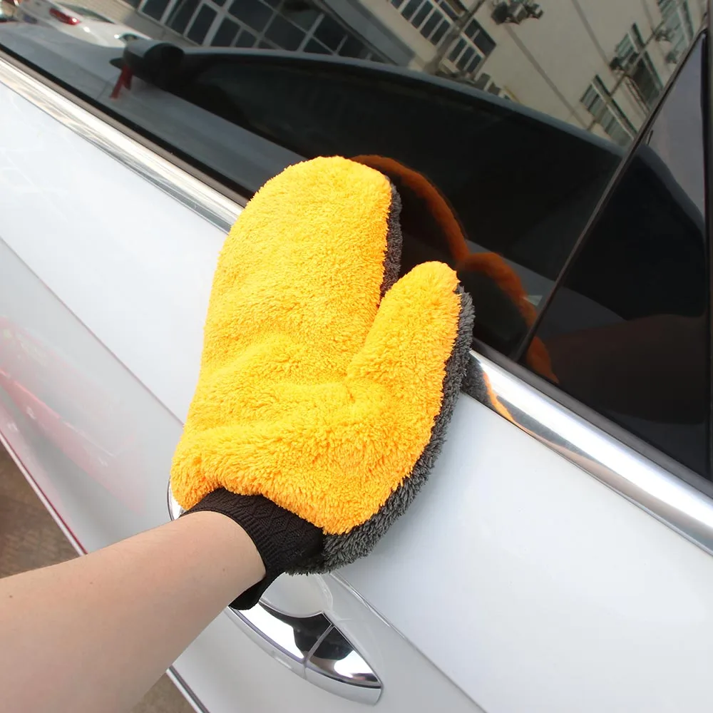 Перчатка для мытья машины мягкий коралловый флис щетка для мойки авто ткань мотоцикл для дома автомойка