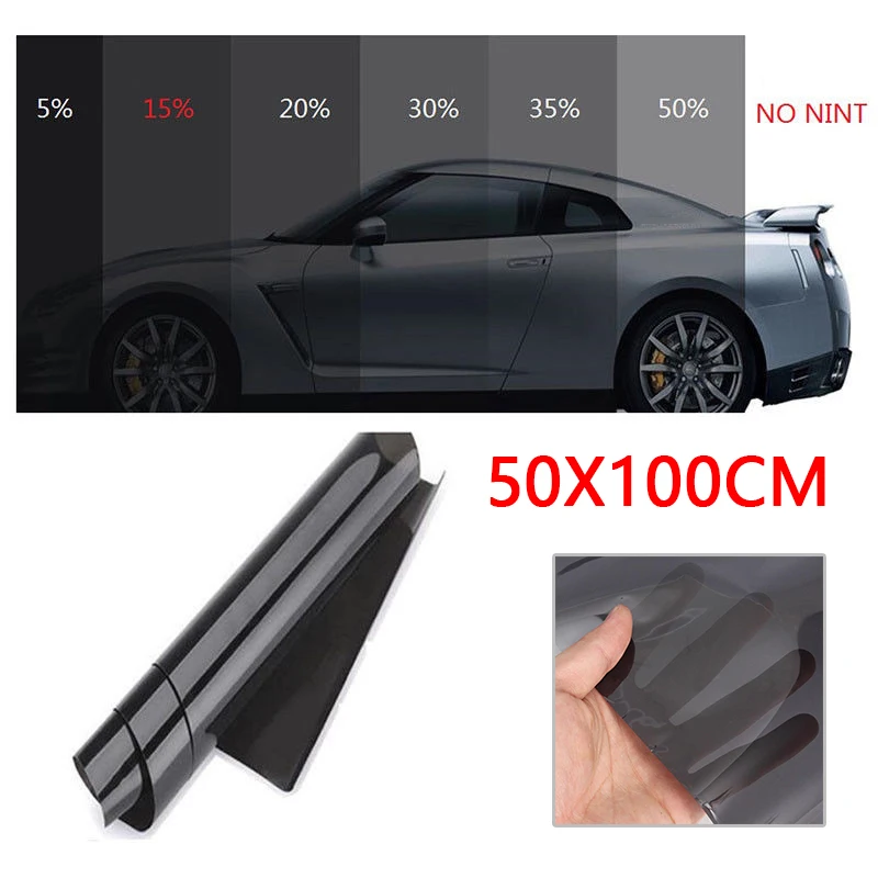 

1 Roll of 50x100cm 100% brand new and high quality 15% VLT Black Pro Universal Car Auto Home Glass Window TINT Film