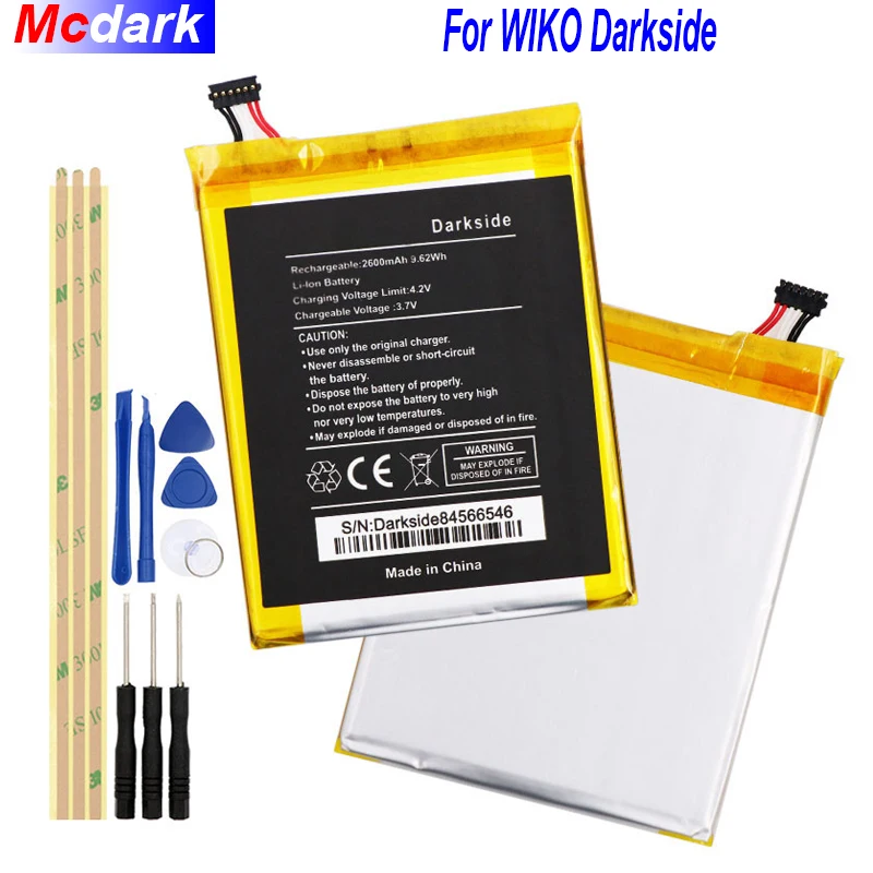Mcdark 2600 мАч Высококачественная батарея для WIKO Darkside Batterie аккумуляторная AKKU ACCU PIL