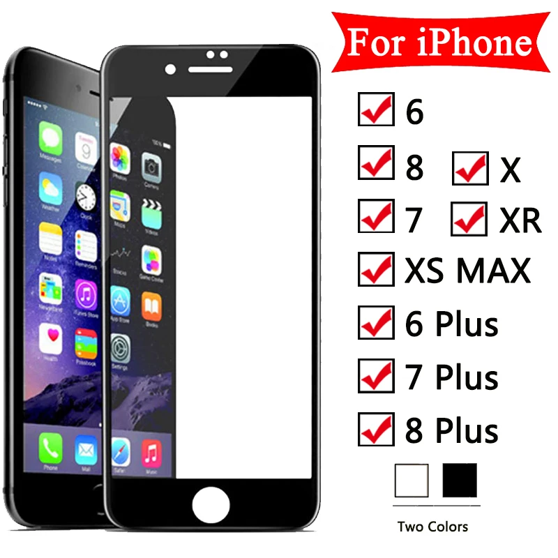 Защитное стекло 9d для Apple Iphone X 6 7 8 Plus Xr Xs Max | Мобильные телефоны и аксессуары